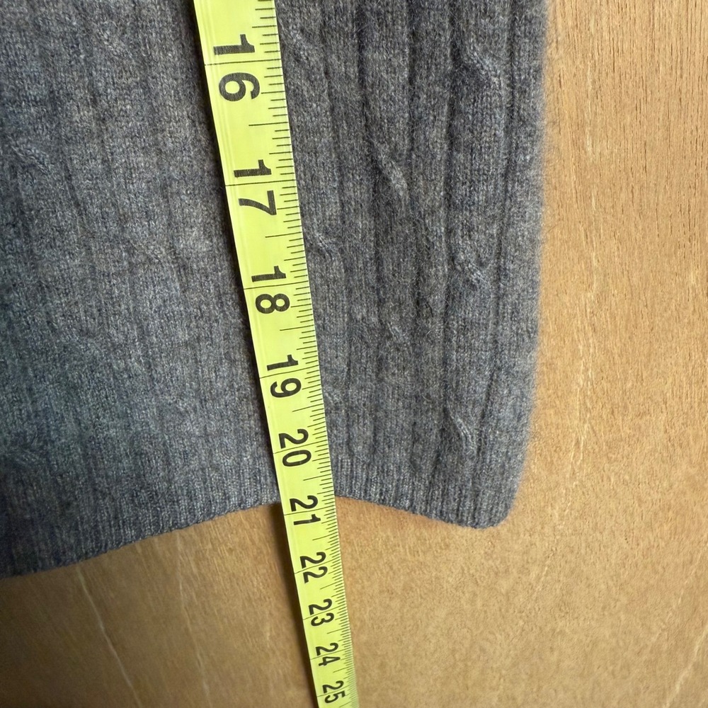 Daniel Bishop 100% Cashmere Cable Knit Sweater Vest‎ Taupe Brown Womens Large - Picture 6 of 6